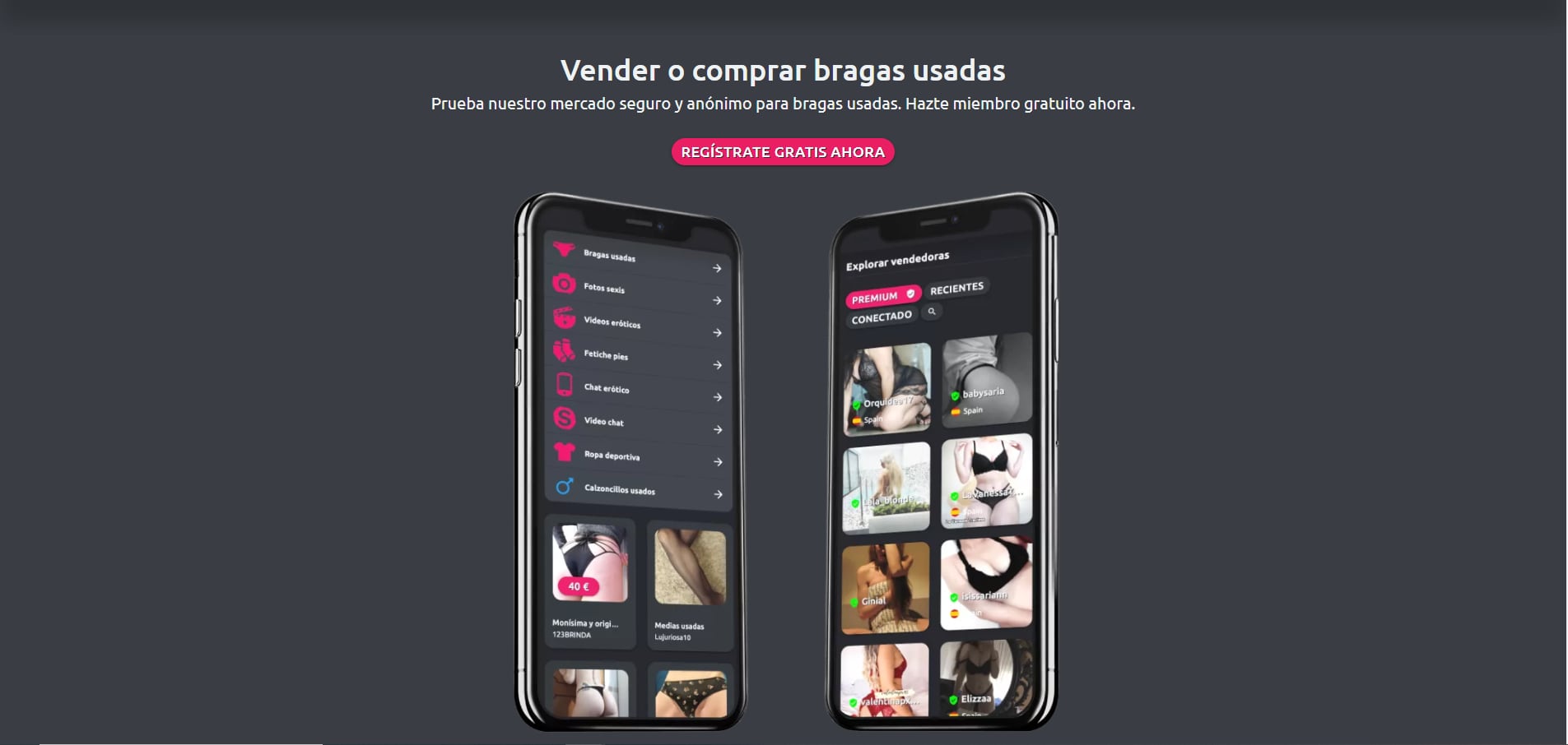 La web de compra venta de bragas usada Panty.