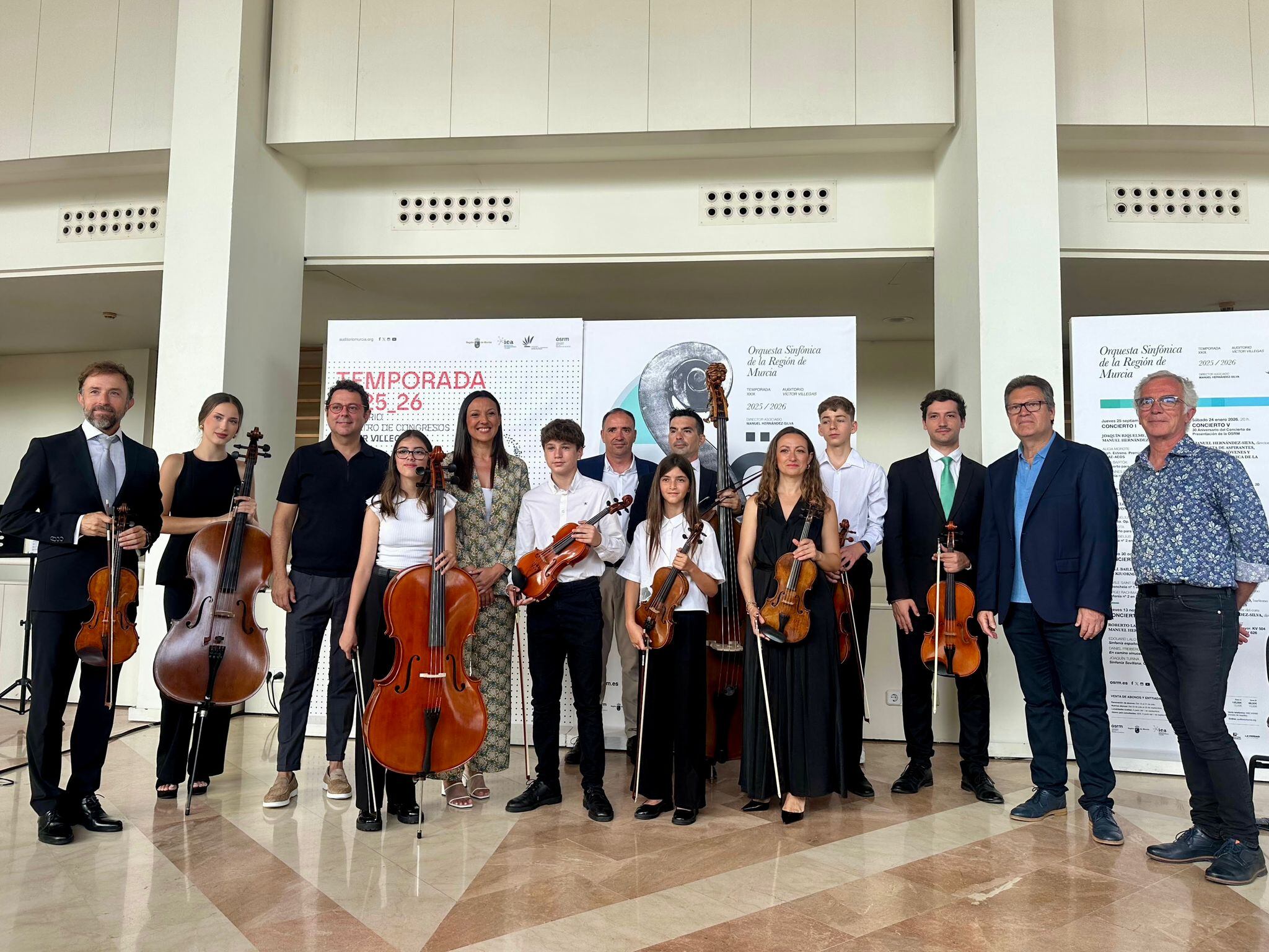 La consejera de Cultura, Carmen Conesa, en la presentación de la programación de los ciclos de abono del Auditorio regional Víctor Villegas para la temporada 2025-2026