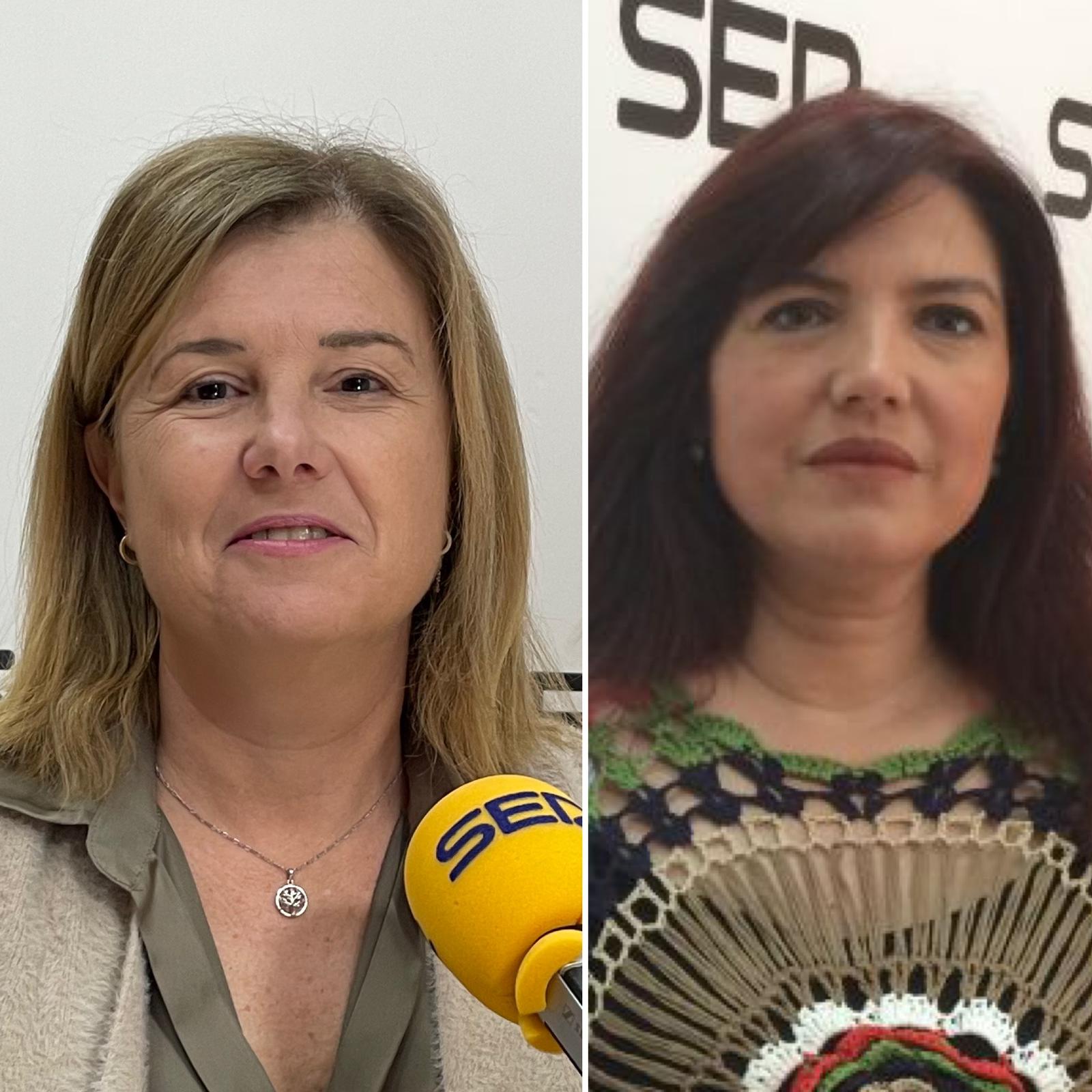 Elena Ródenas (izquierda) y Amelia Corominas (derecha), ambas son candidatas a presidir el Colegio Oficial de Enfermería de la Región de Murcia