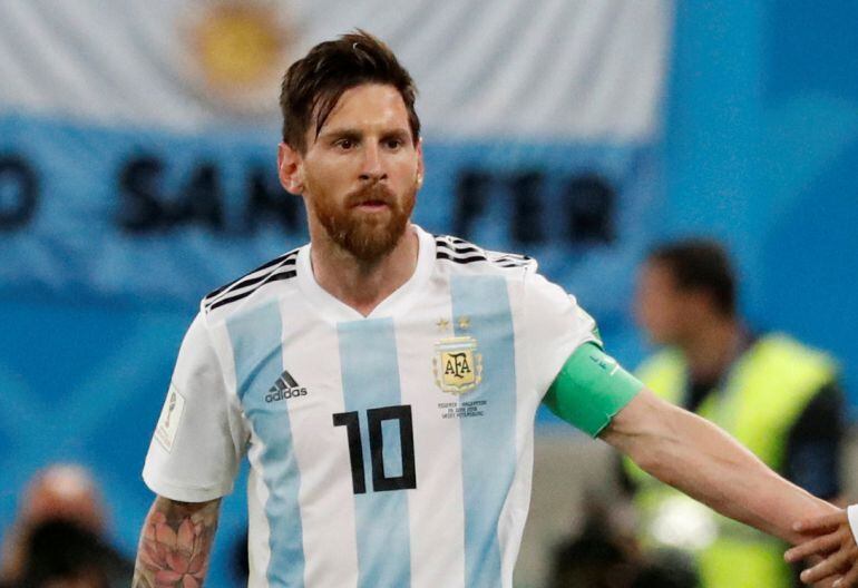 Messi durante el partido contra Nigeria. 