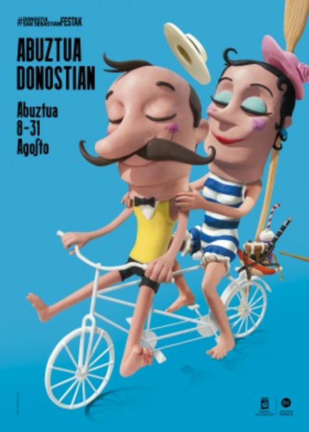 El cartel del programa "Abuztua Donostian" del mes de agosto.