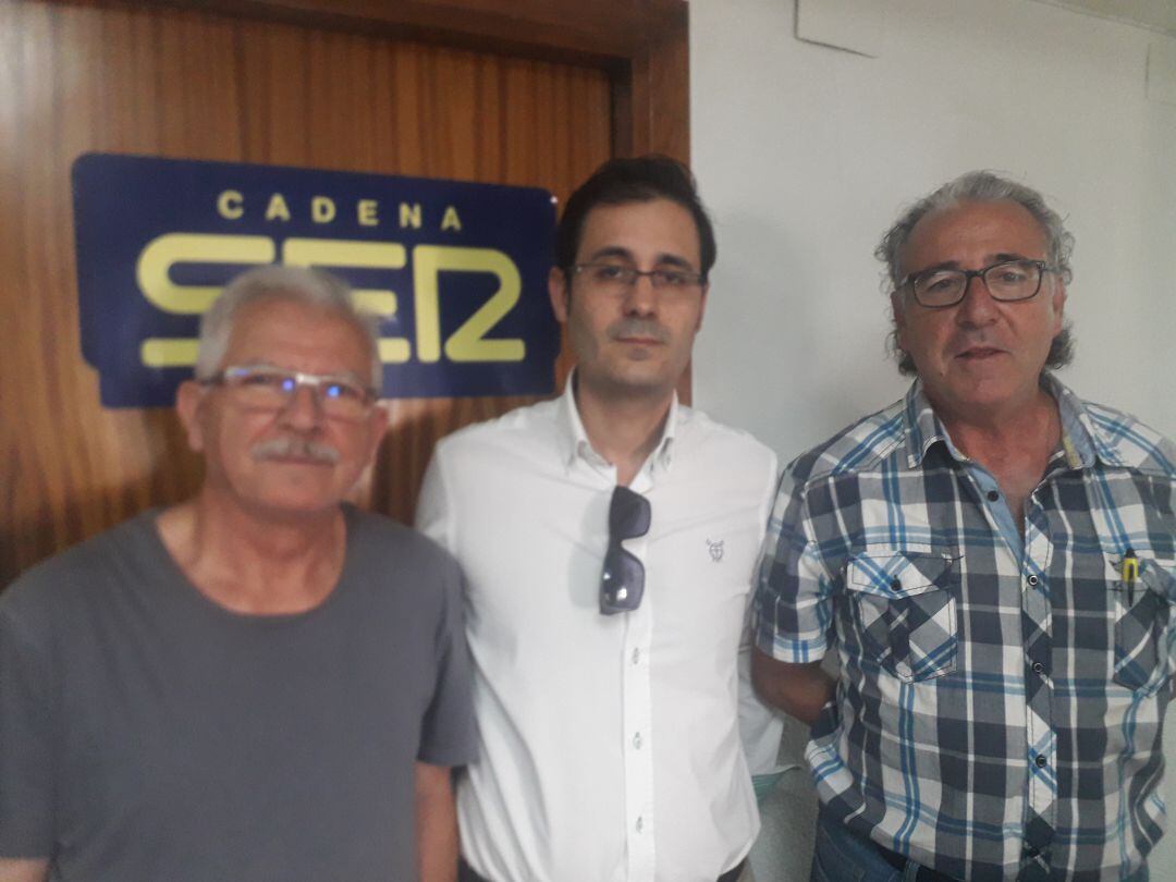Luis Marín, Javier Saigner y Andrés Padilla.