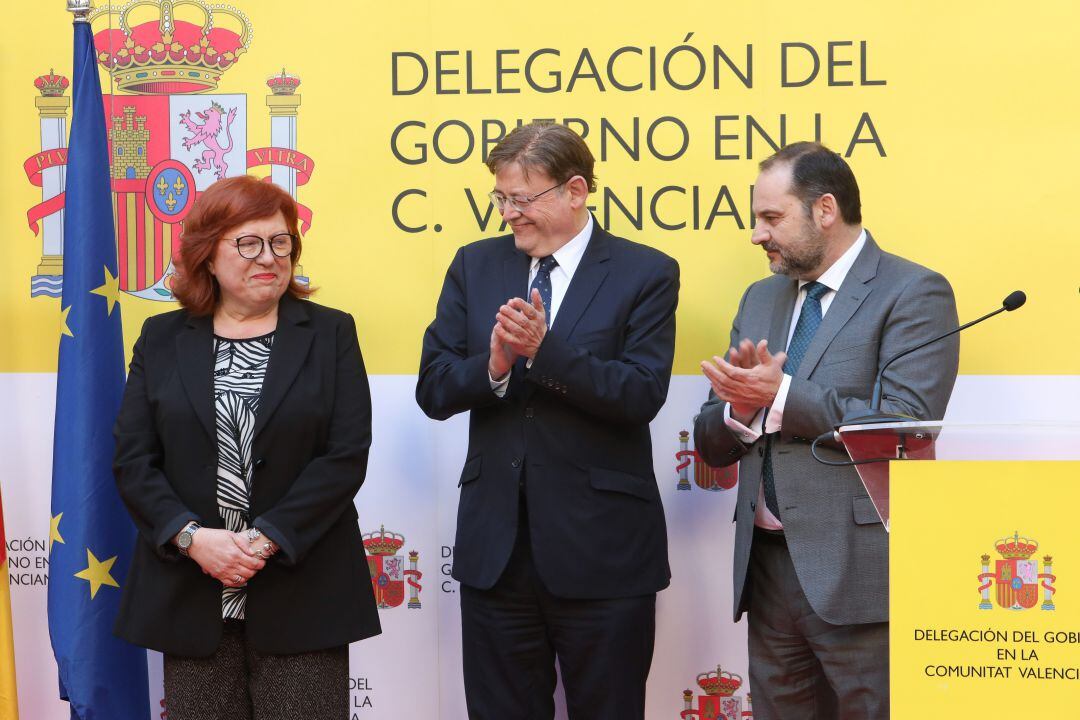 Toma de posesión de Gloria Calero como Delegada del Gobierno en la Comunitat Valenciana, con la asistencia del president Ximo Puig y el ministro José Luis Ábalos