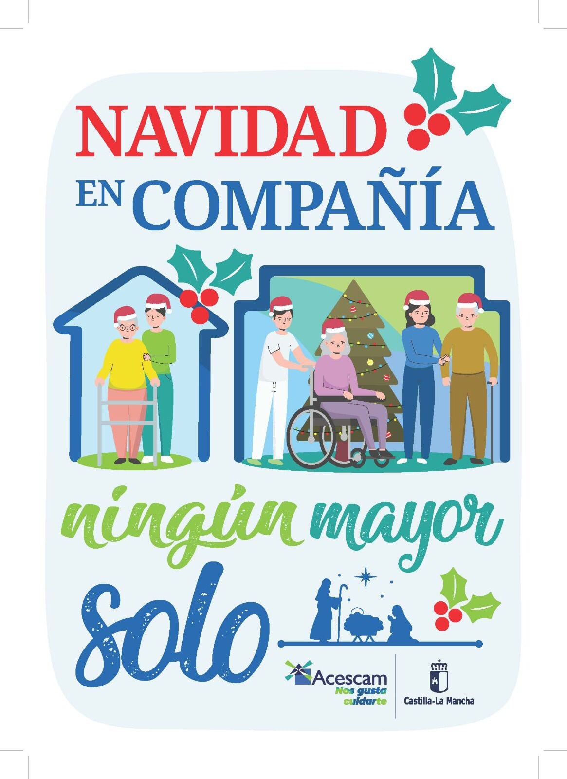 Cartel del programa &quot;Navidad en compañía. Ningún Mayor solo&quot;