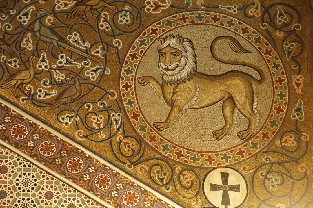 Detalle de la Capilla Palatina del Palazzo dei Normanni, en Palermo