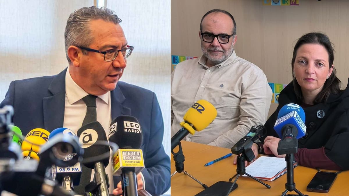 Toni Pérez, alcalde, y Cristina Escoda, PSOE, sobre la condena millonaria al Ayuntamiento de Benidorm