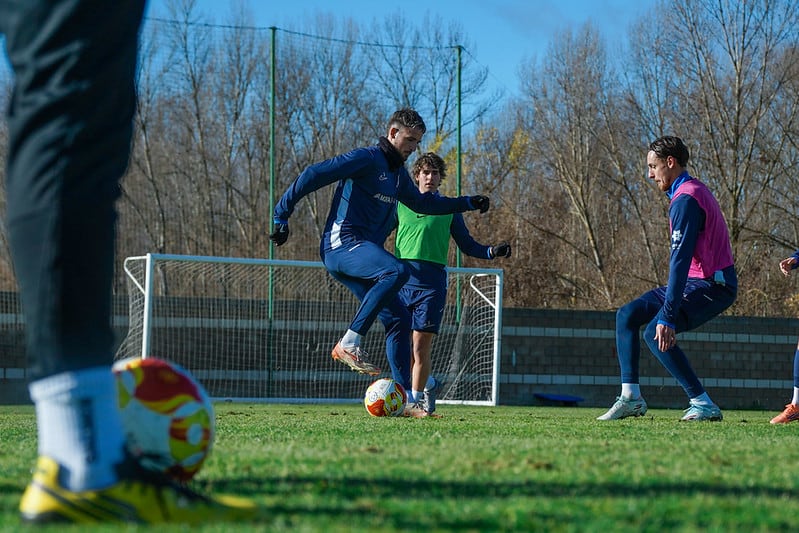Entrenament dels tricolors abans de viatjar a Lleó
