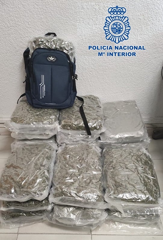 Parte de la droga incautado por la Policía Nacional