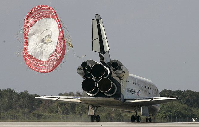 Momento del aterrizaje.