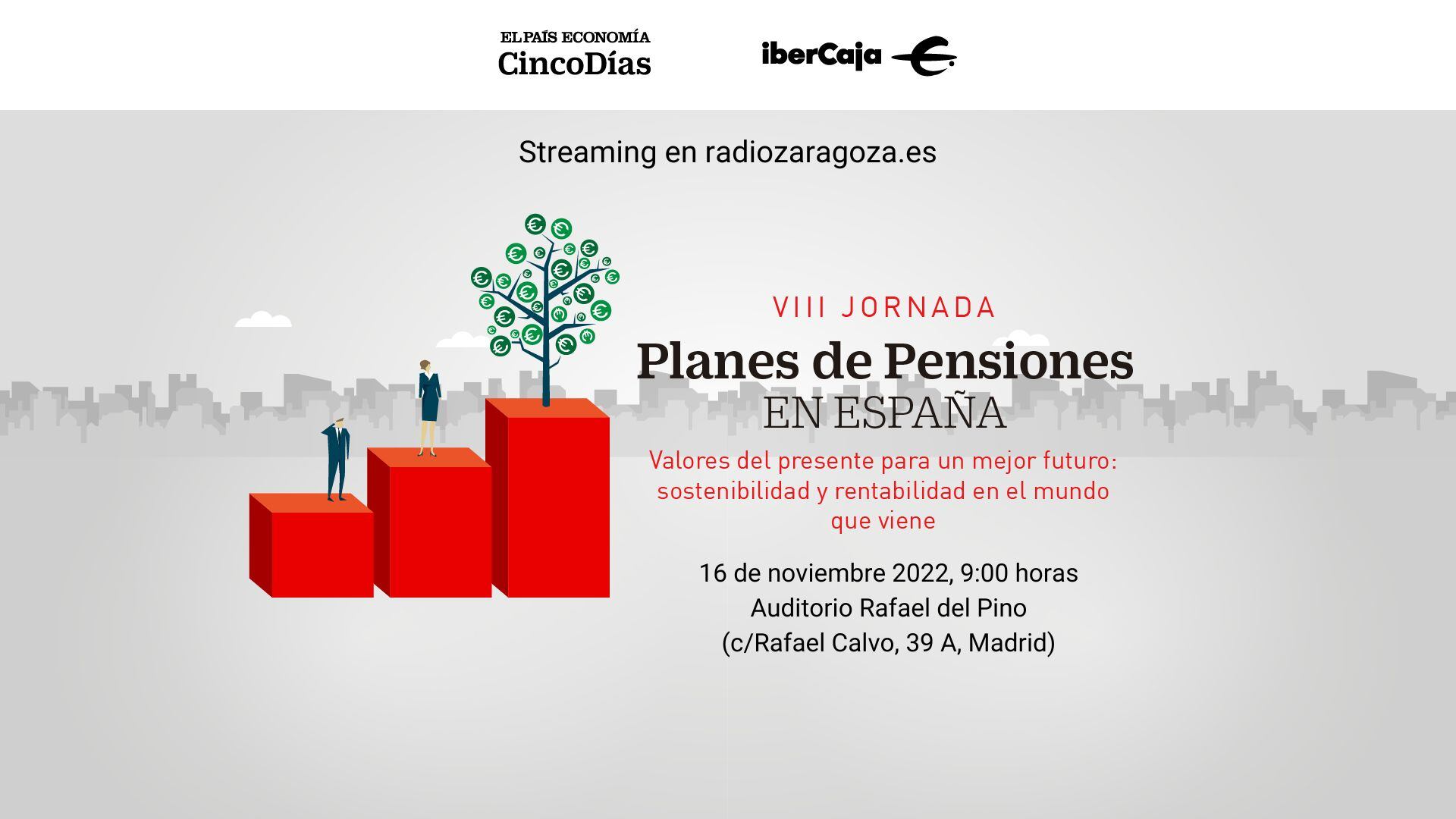 La VIII jornada de Planes de Pensiones en España se celebrará en Madrid