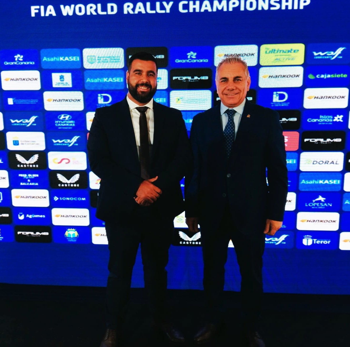 Francisco Negrín (derecha), presidente de la Federación de Automovilismo de Tenerife.