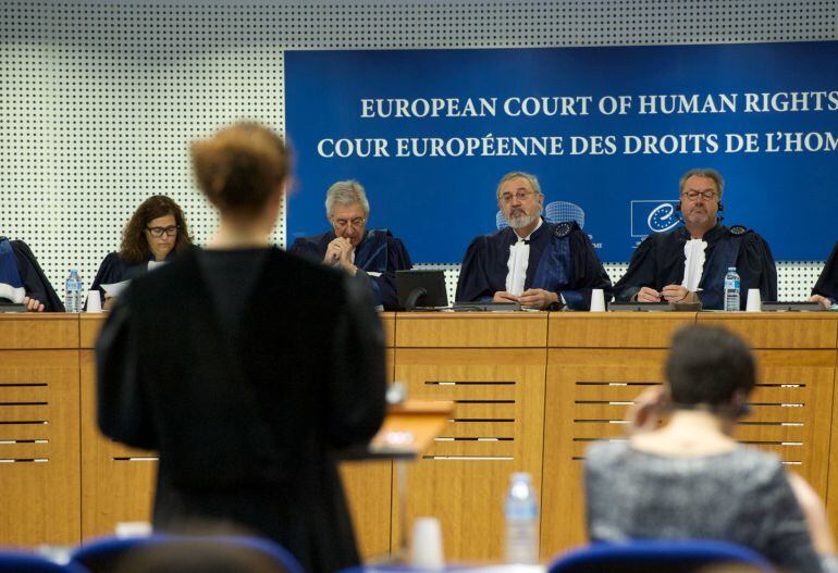 Vista pública del Tribunal dels Drets Humans d'Estrasburg, ahir, sobre el cas Gouarré