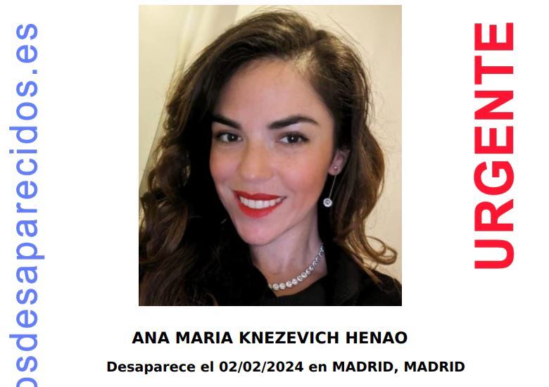 El cartel de la desaparición de Ana María Knezevich