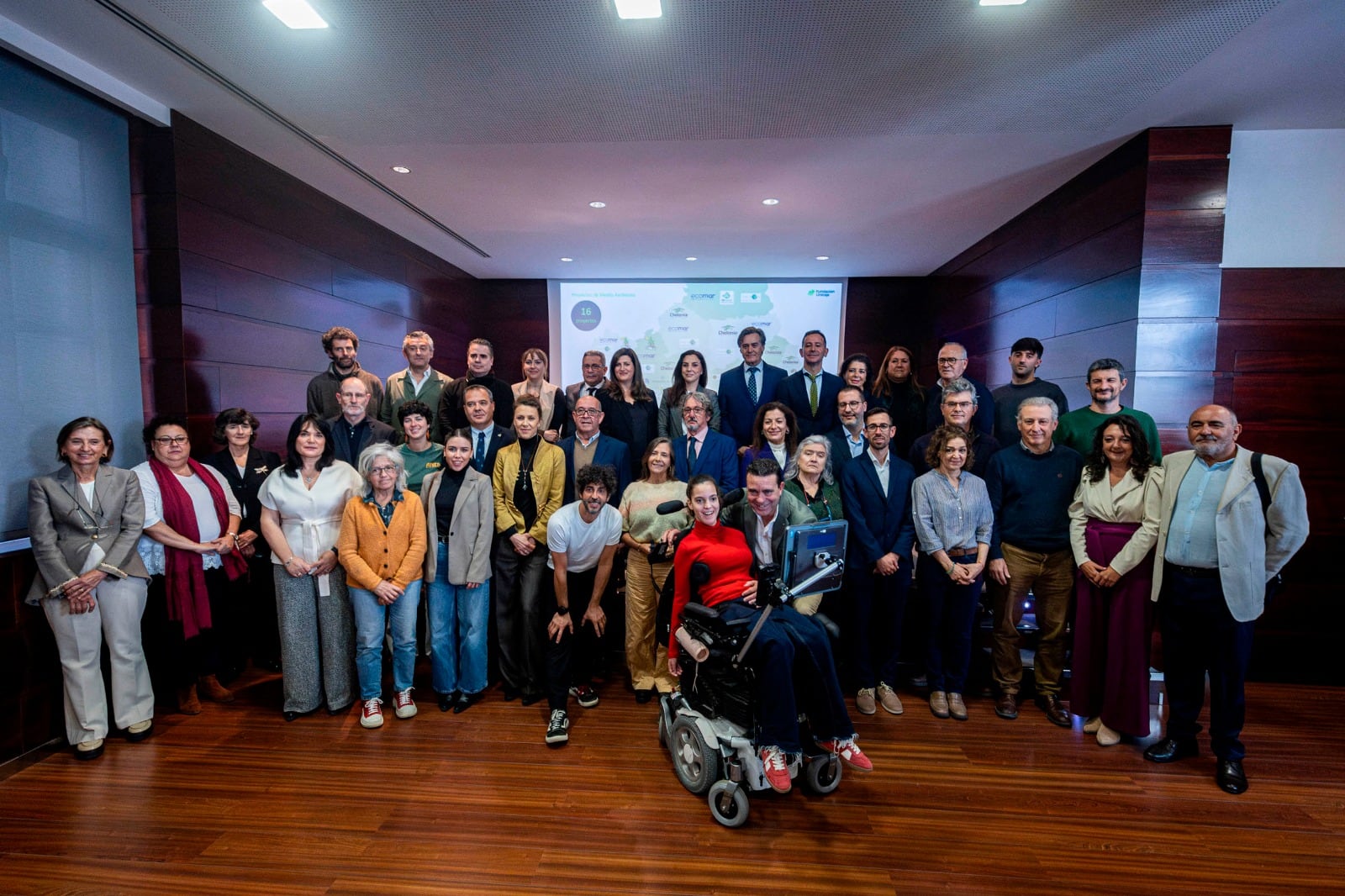 Representantes de los colectivos beneficiados en esta convocatoria