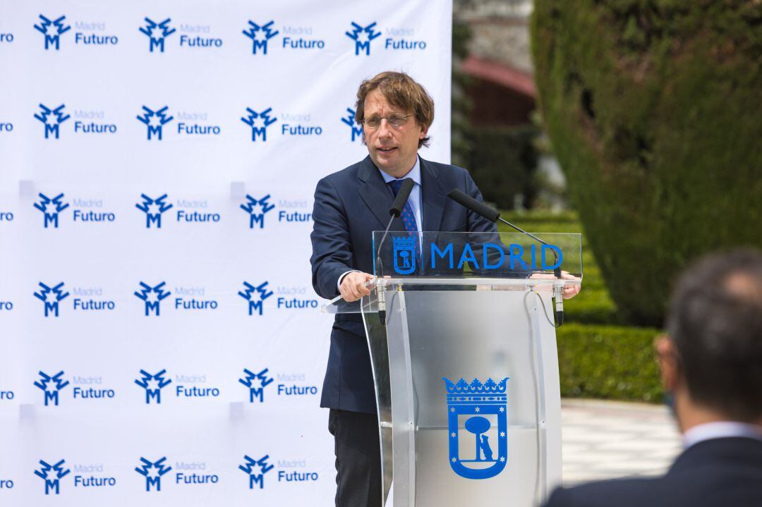 El alcalde de Madrid, Jose Luis Martinez-Almeida en una rueda de prensa esta semana.