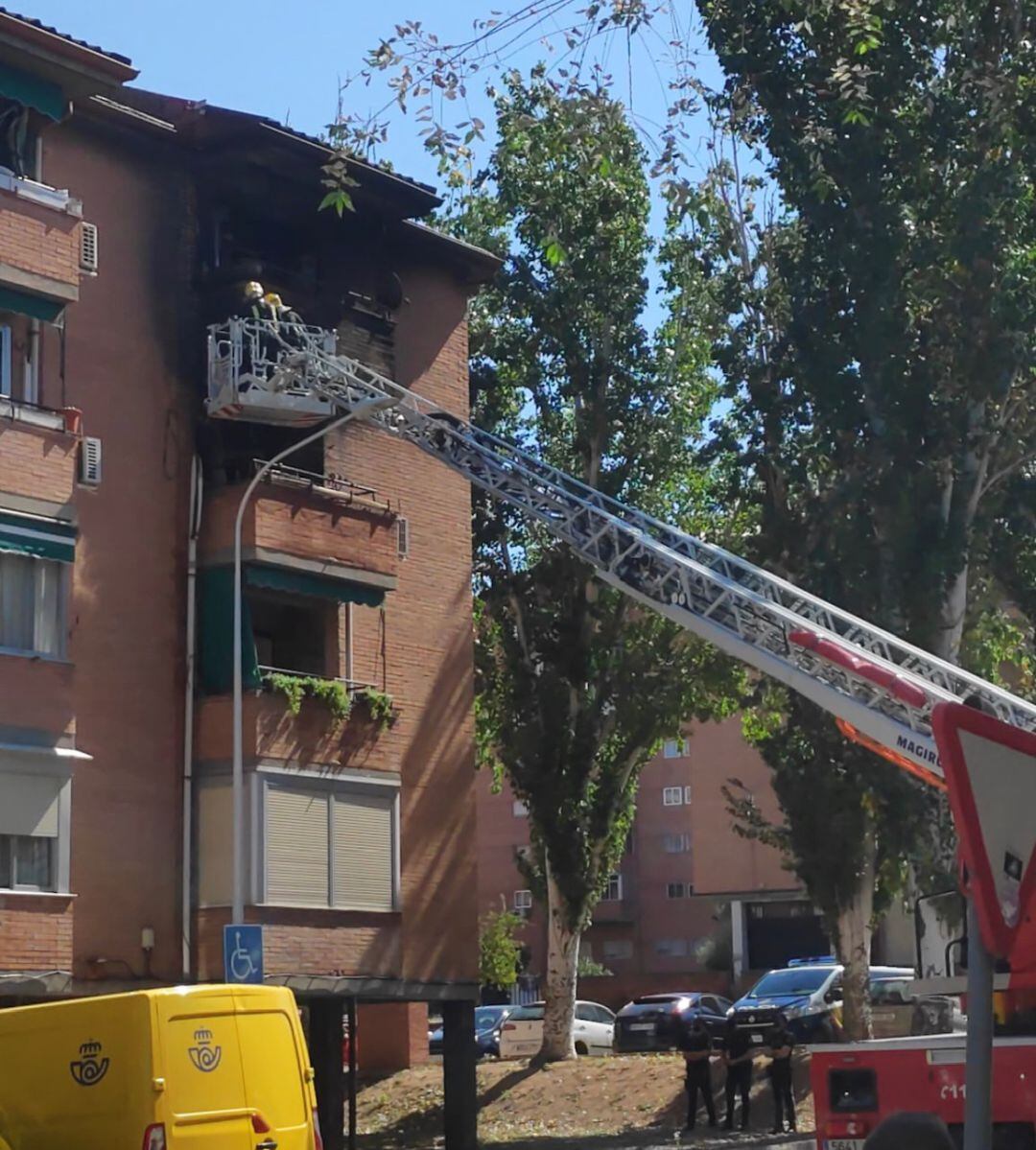 Vivienda incendiada 