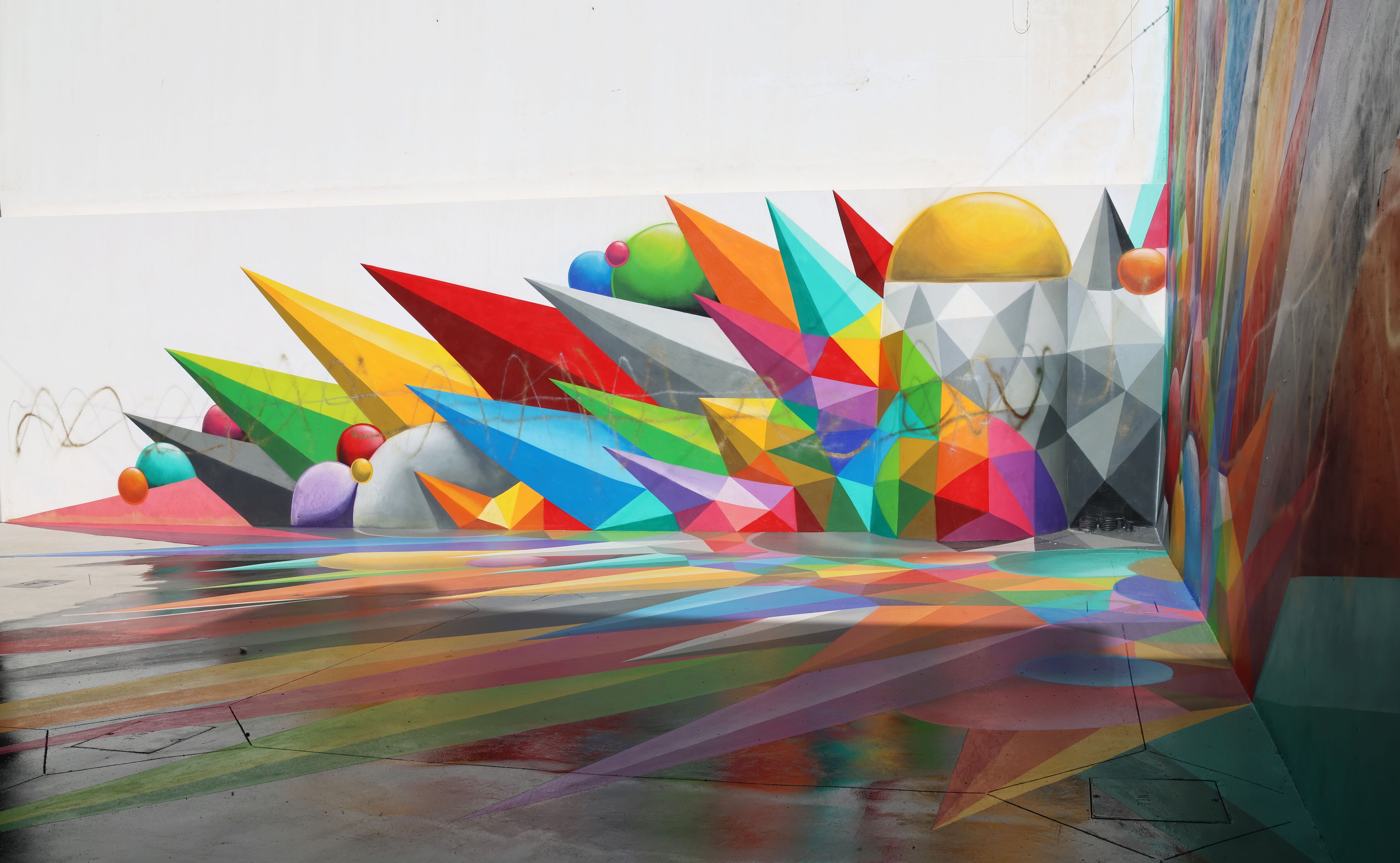 Imagen de los daños en el mural