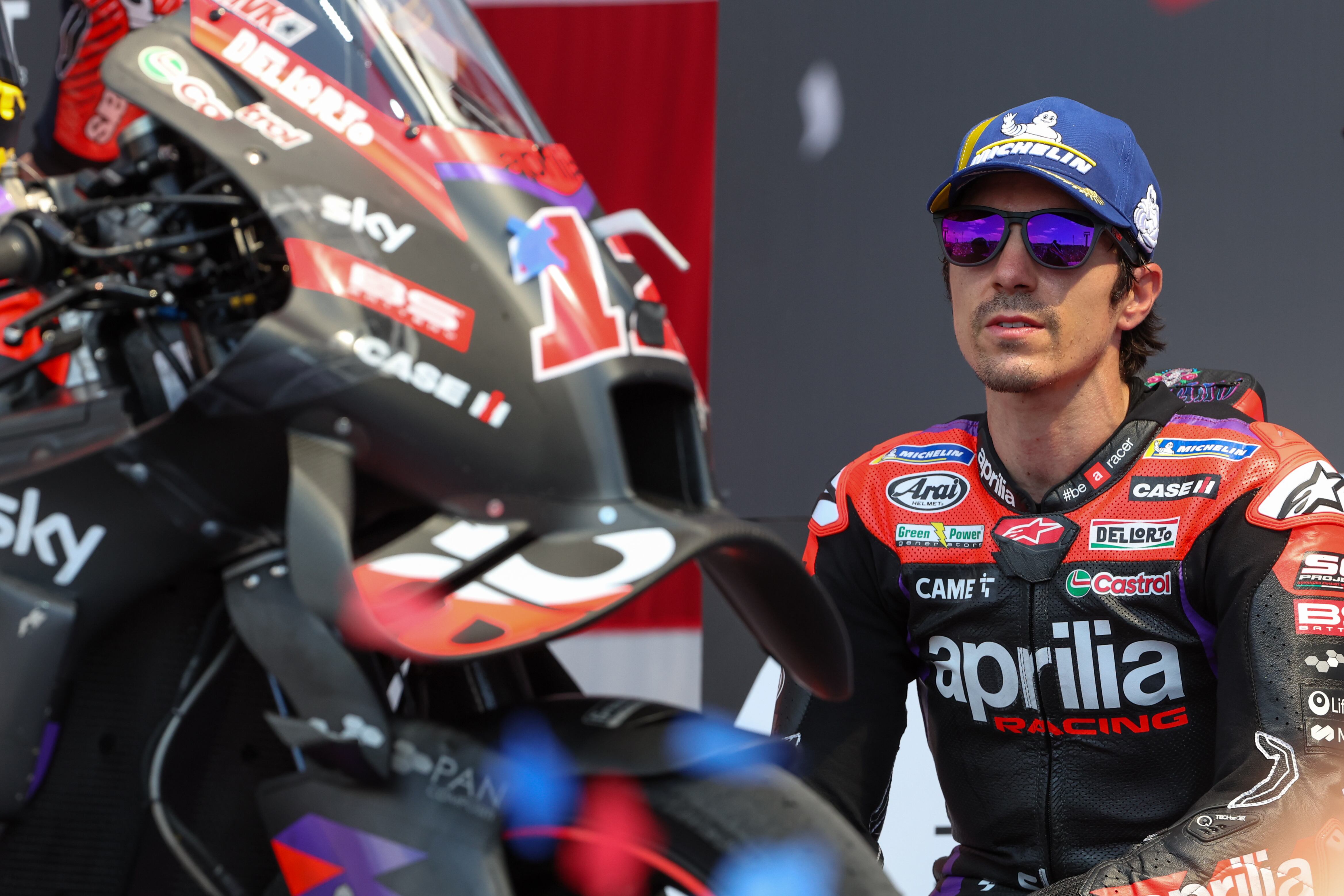 Maverick Viñales con su Aprilia durante el Gran Premio de las Américas en el circuito de Austin