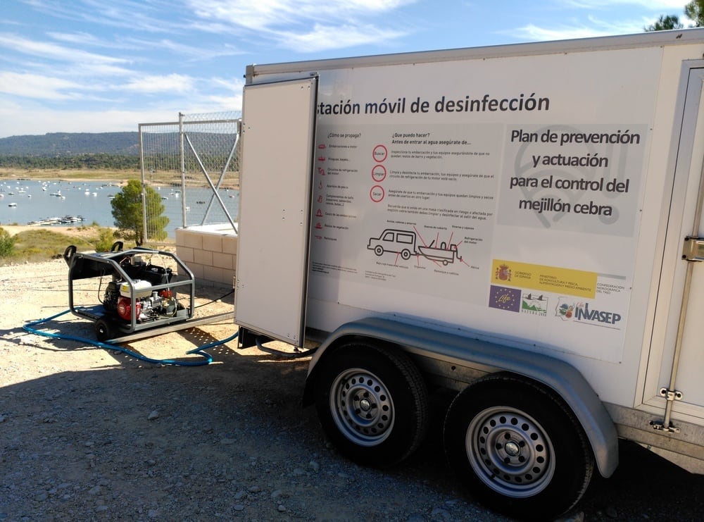 Estación desinfección en Entrepeñas/Foto CHT