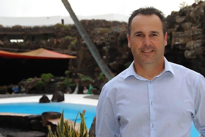 Hugo Delgado en Jameos del Agua.