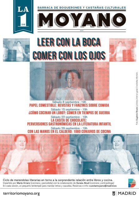 Agenda del ciclo &#039;Leer con la boca, comer con los ojos&#039;.