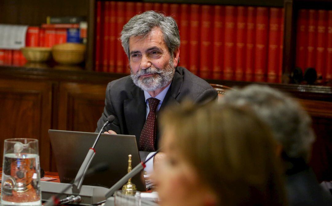 Carlos Lesmes preside una reunión del CGPJ en una imagen de archivo