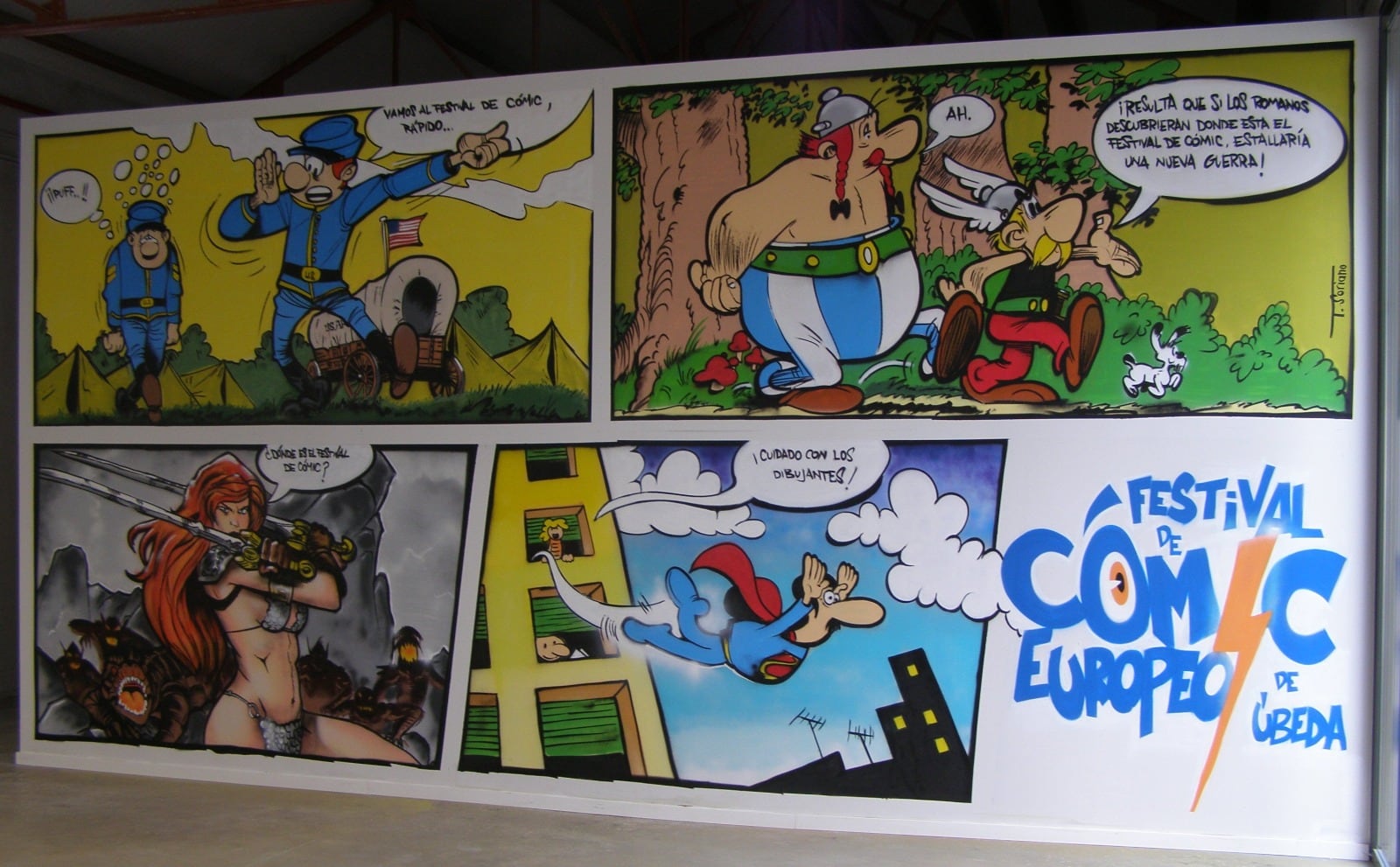 Mural con motivo del Día del Cómic en Úbeda