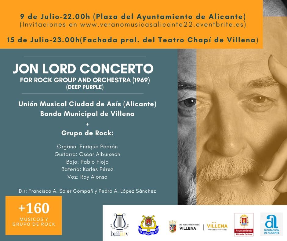 Cartel de conciertos conmemorativos del centenario de la Banda Municipal de Villena