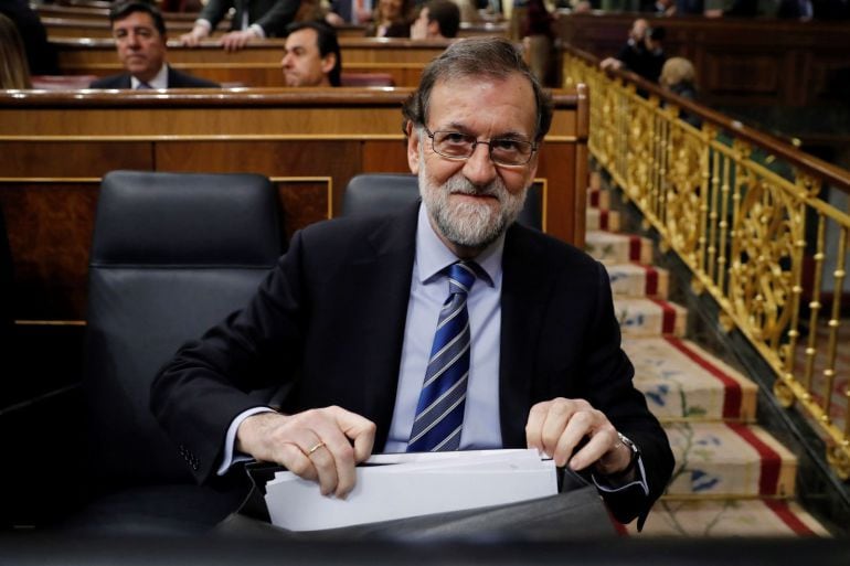 El presidente del Ejecutivo, Mariano Rajoy en el Congreso de los Diputados.