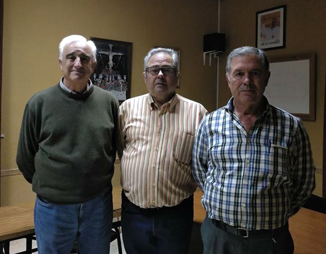 Angel Castillo, Francisco Jiménez y Juan Hueso, tras el recuento de votos