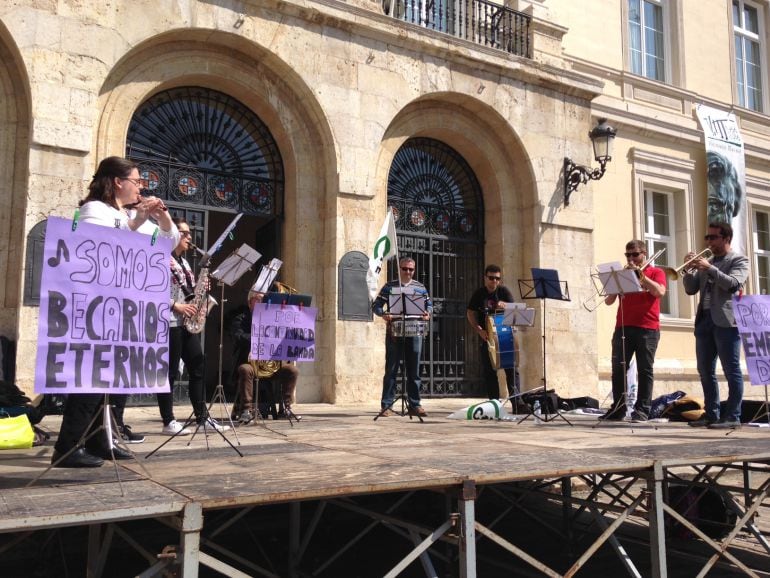 Imagen de archivo de protesta de la Banda Municipal de Música 