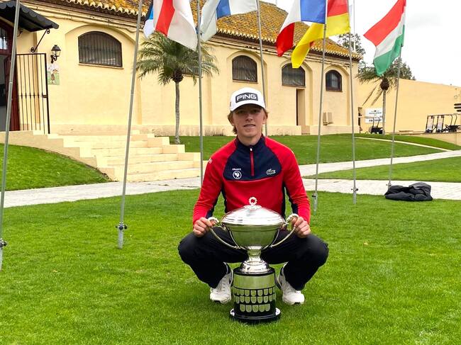 El francés Hugo Le Goff ganador de la Copa del Rey de golf celebrada en el Guadalhorce Golf