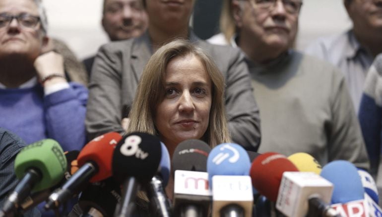 GRA364. MADRID, 05/02/2015.- La hasta ahora candidata de IU a la Comunidad de Madrid, Tania Sánchez, durante una rueda de prensa para explicar su nuevo proyecto político tras abandonar la formación que lidera Cayo Lara. EFE/Javier Lizón