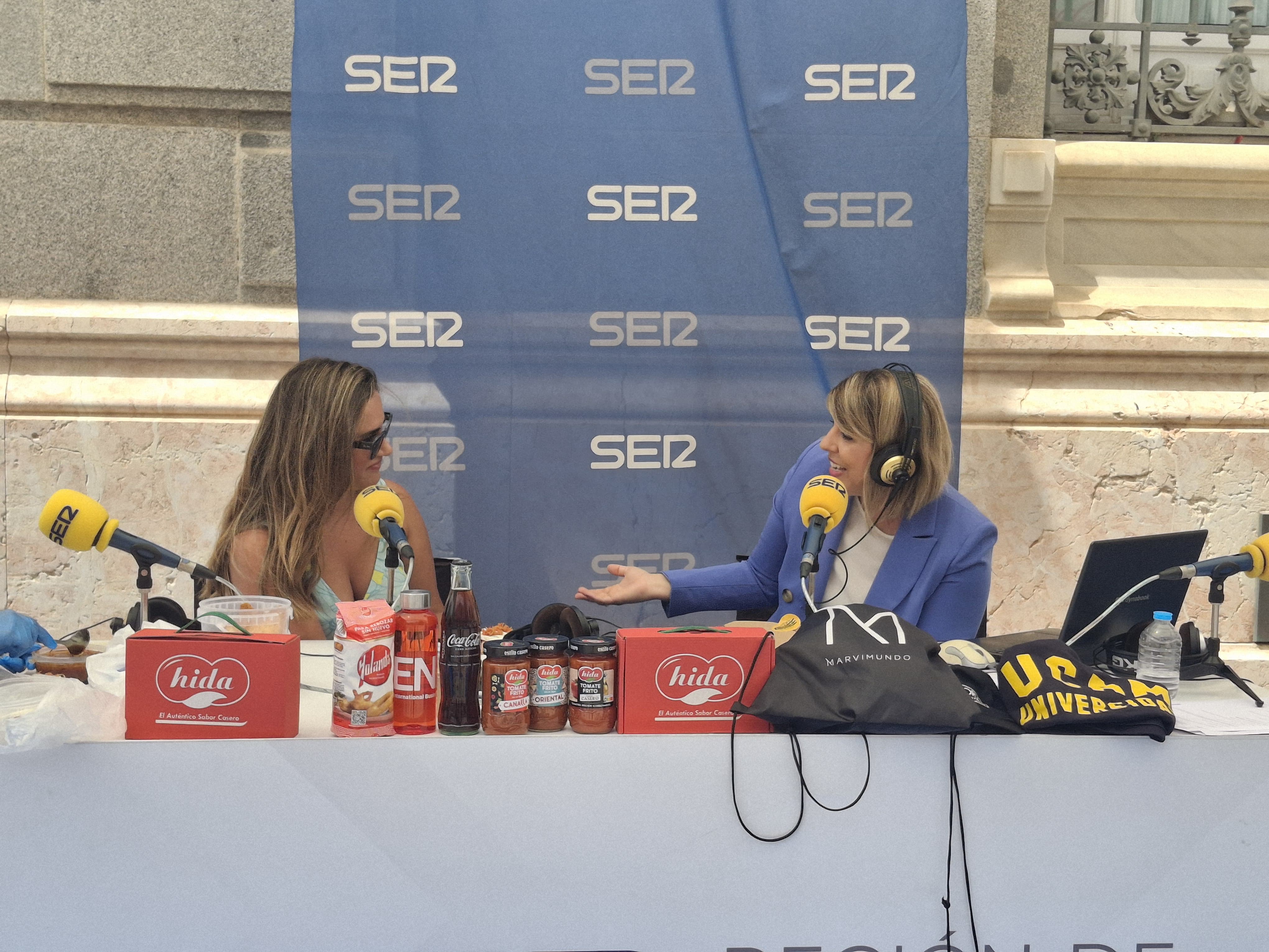 Noelia Arroyo, alcaldesa de Cartagena, en el set de la Radio al Sol