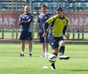 Diego Rico, en un entrenamiento en la ciudad deportiva