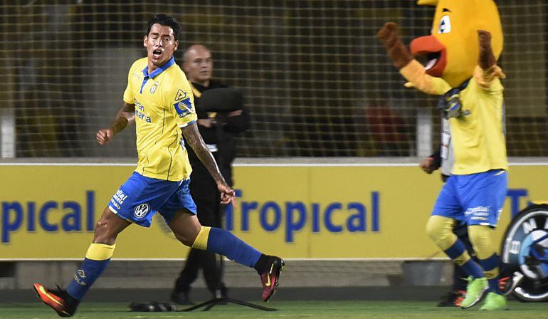 El jugador de la UD Las Palmas Sergio Araujo.