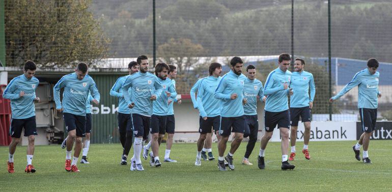 Imagen de un entrenamiento del Athletic Club.