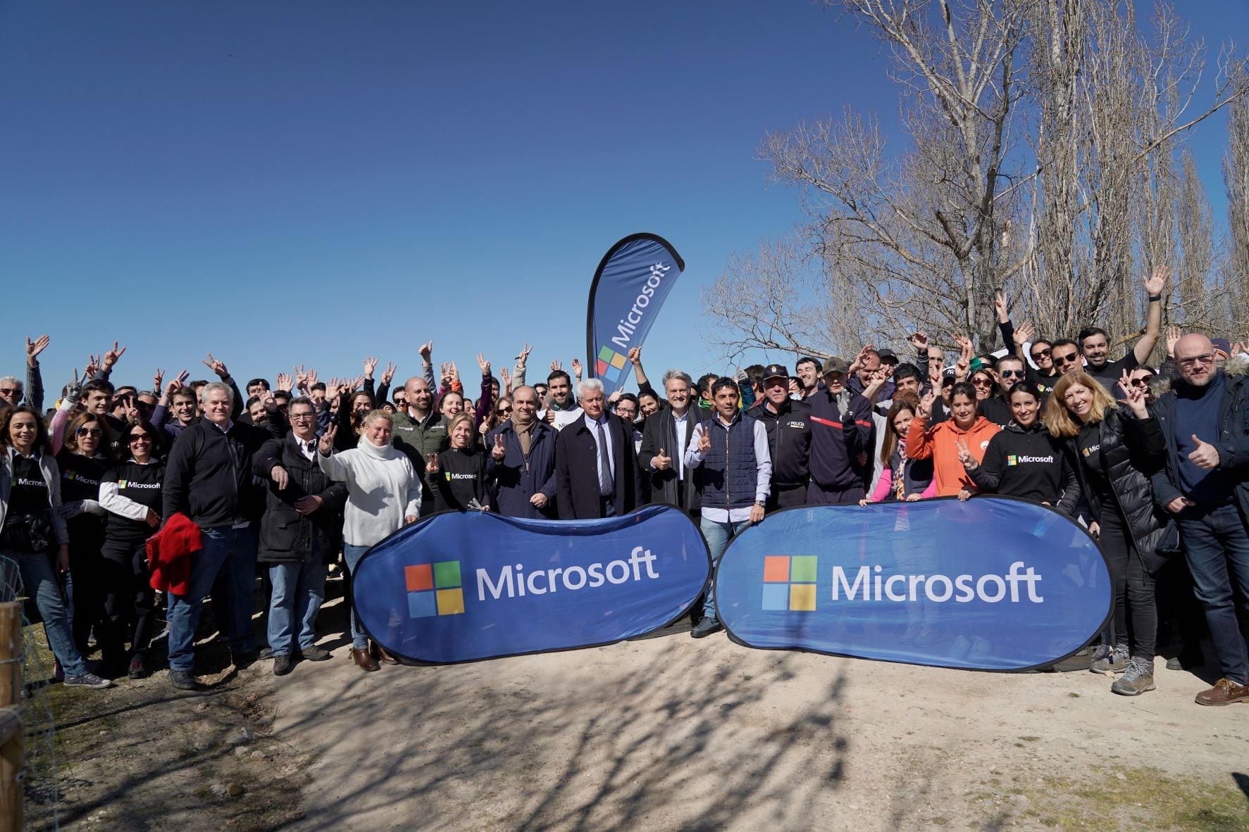 Plantación de árboles por parte de Microsoft en San Sebastián de los Reyes