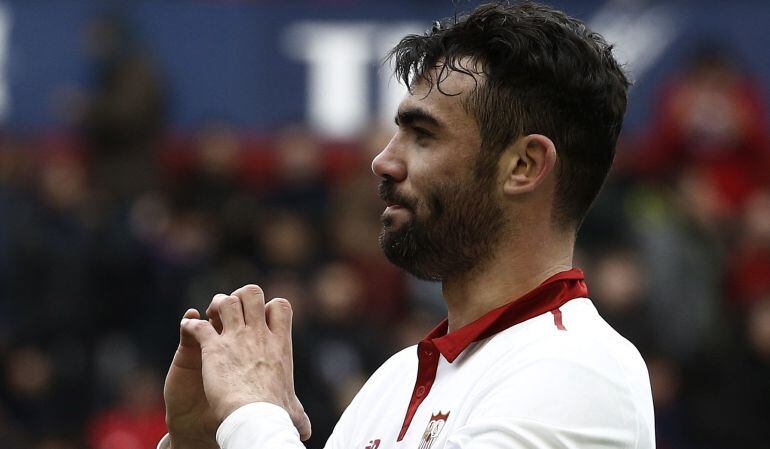 Vicente Iborra, durante el encuentro de Pamplona