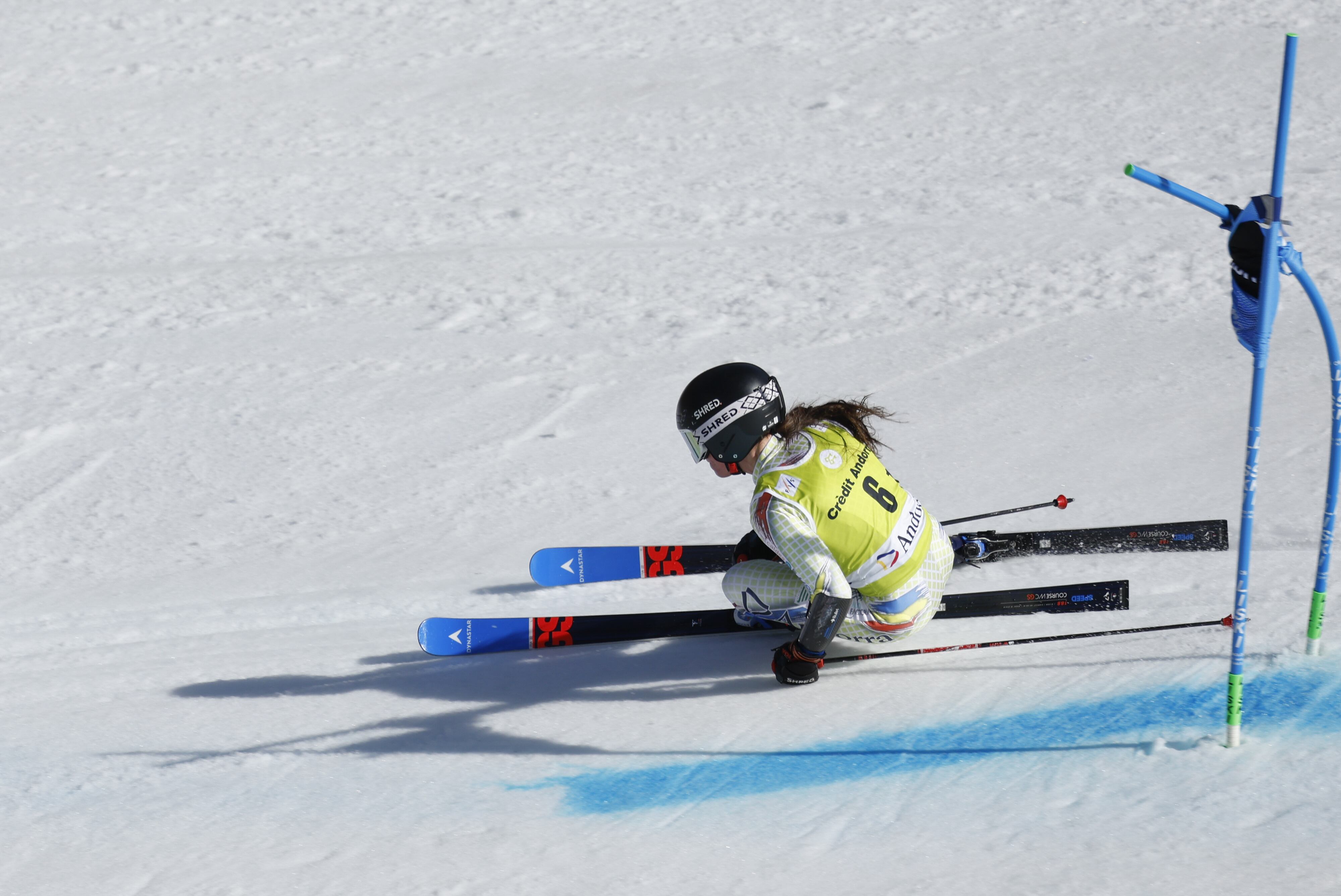 Íria Medina durant la cursa d'avui.