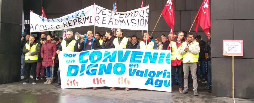 Movilización de los trabajadores de Valoriza por las pensiones