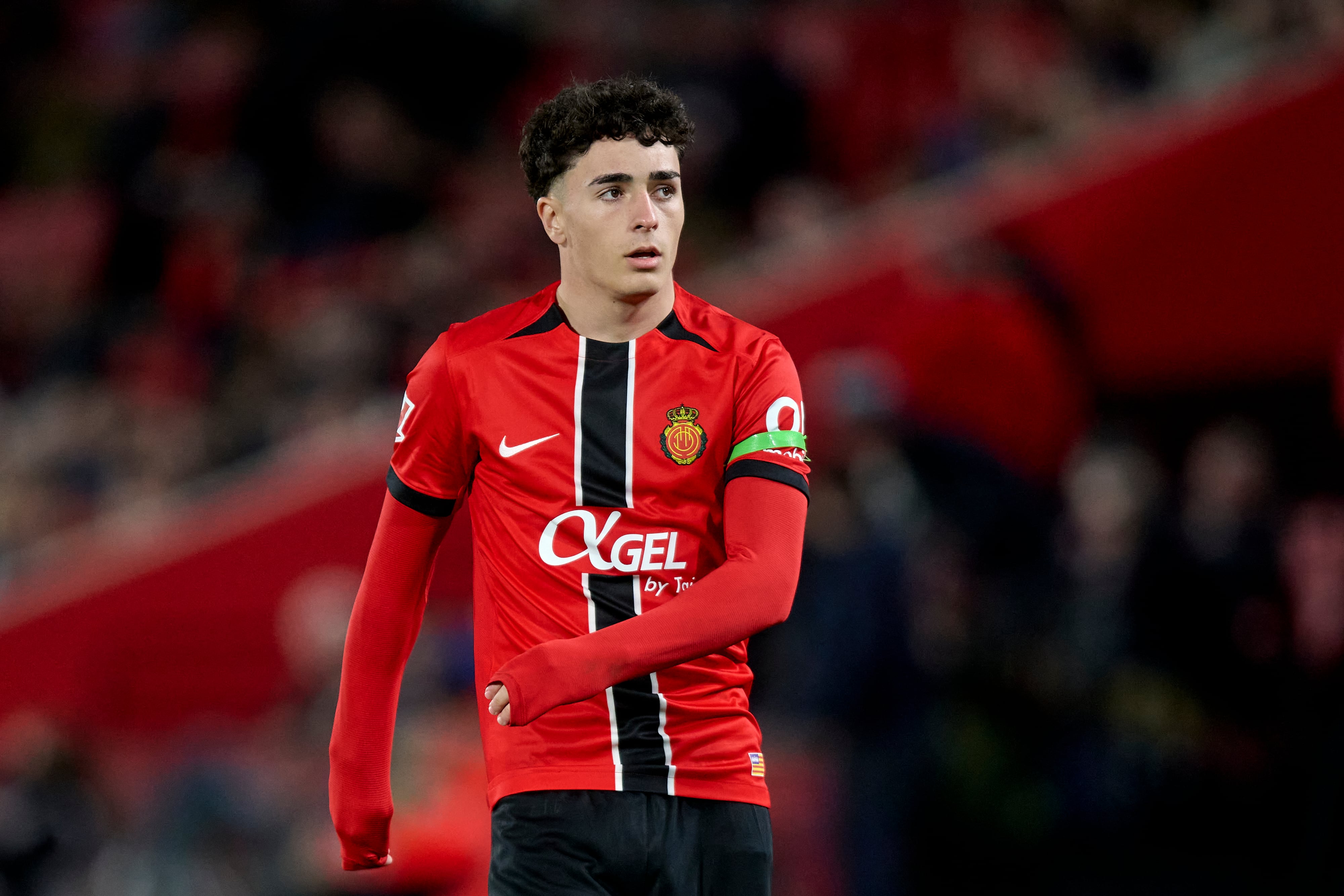 Jan Virgili, en un partido con el RCD Mallorca