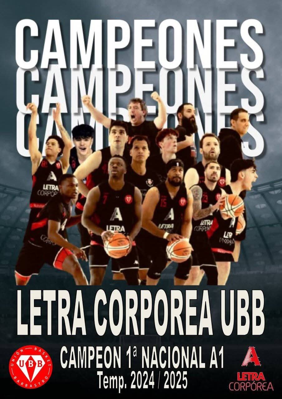 Letra Corpórea Unión Basket Barbastro es equipo de Tercera FEB
