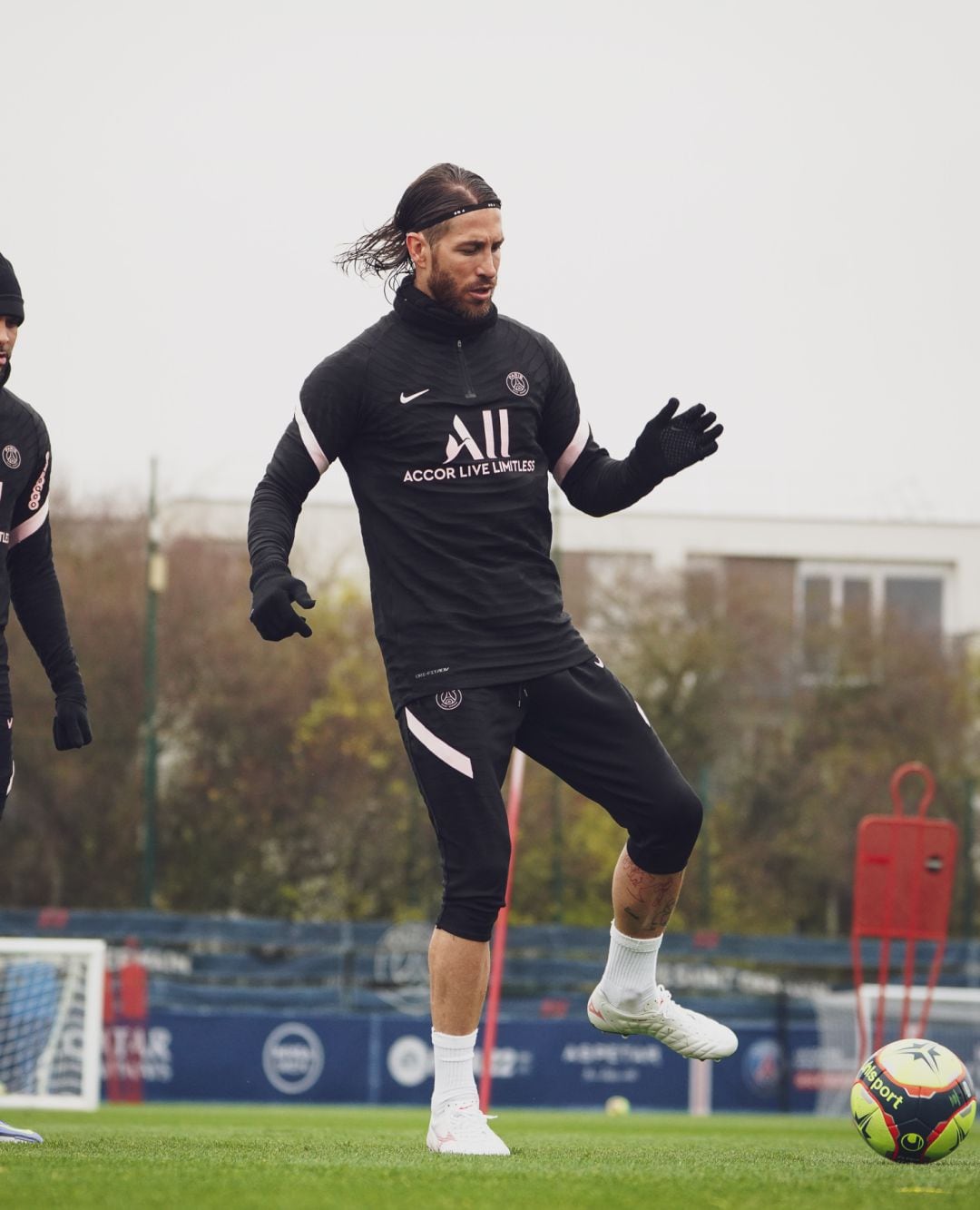 Sergio Ramos durante el último entrenamiento en grupo