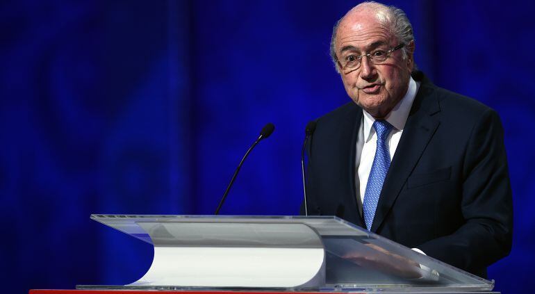 Joseph Blatter, durante una comparecencia