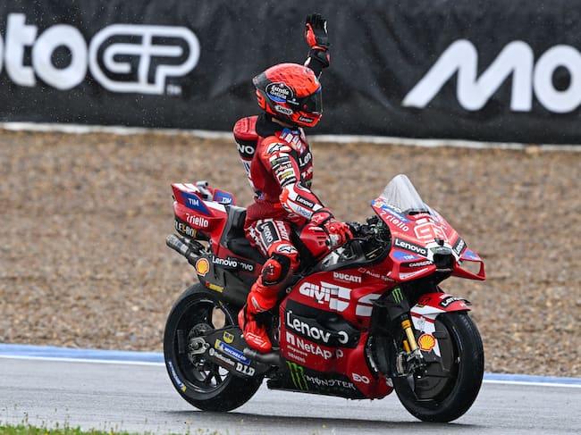 Marc Márquez celebra su triunfo en el 'sprint' del GP de España