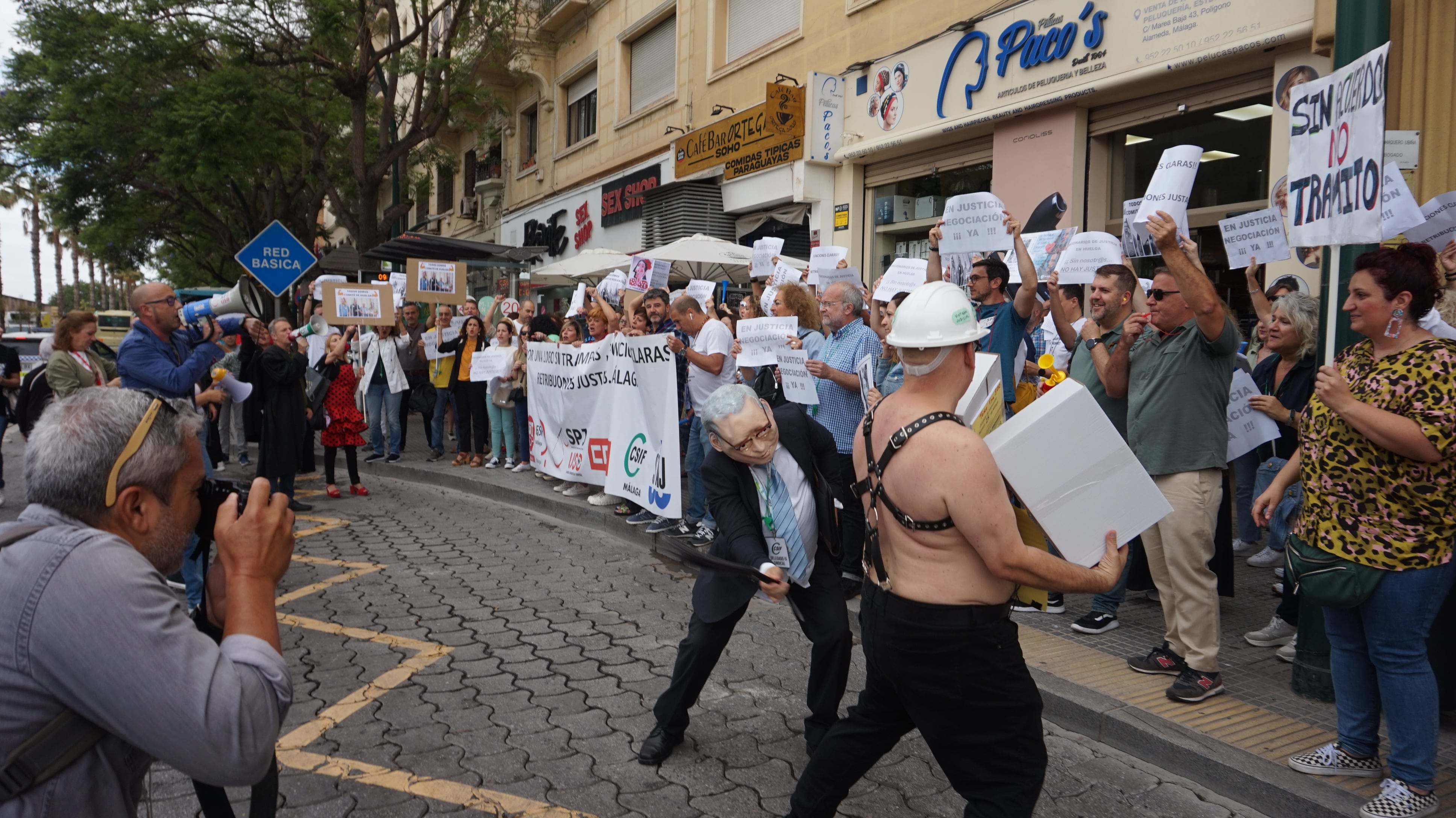 Protesta de funcionarios de justicia en Málaga