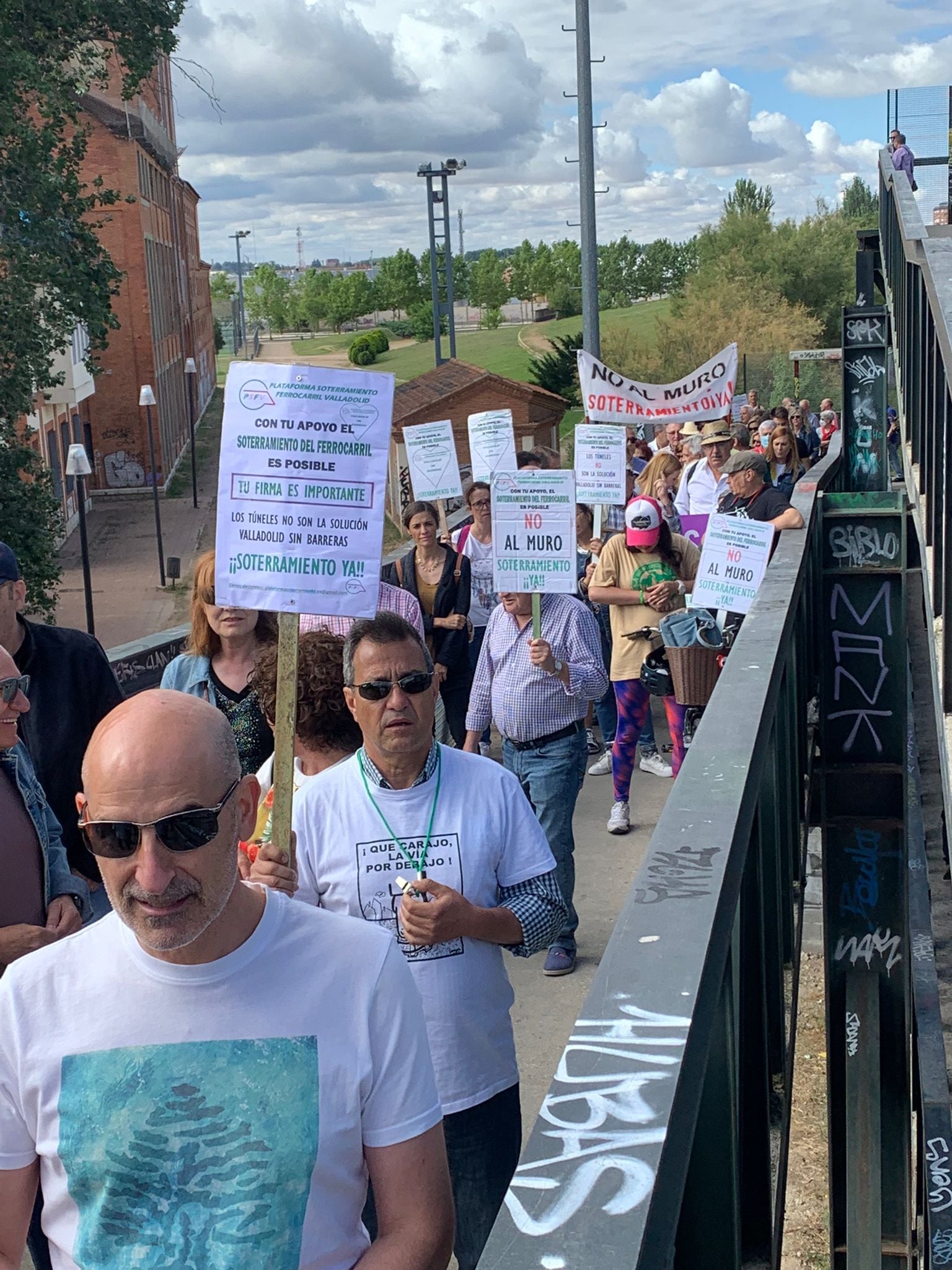 Marcha a favor del soterramiento en Valladolid