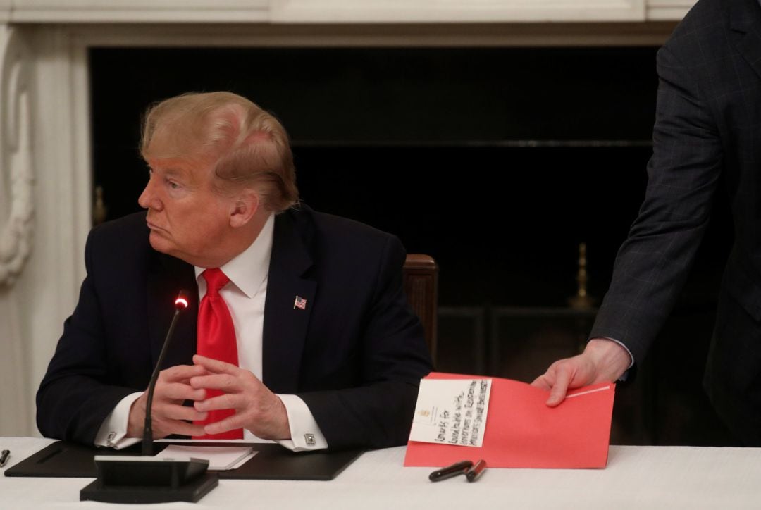 Donald Trump durante una rueda de prensa.