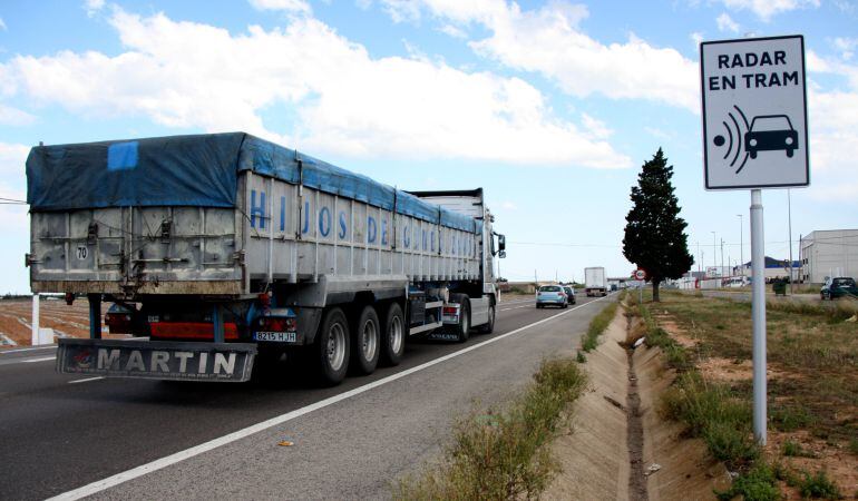 Tram controlat per radar a la N-340 al Montsià, d'Amposta a Sant Carles de la Ràpita.